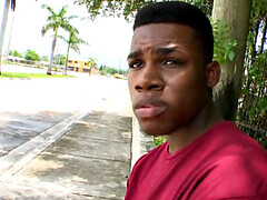 Watch this interracial stud deepthroat and pound Black bottom outdoor