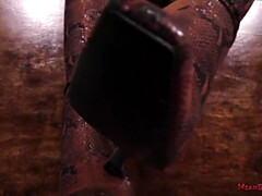 Arsch, Schwarz, Schwarz, Frau, Fetisch, Lecken, Herrin