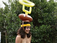 Tussi, Blondine, Braunhaarige, Nackt, Im freien, Erotischer film