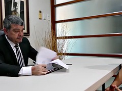 Asiatique, Sucer une bite, Tir de sperme, Homosexuelle, Masturbation, Mature, Bureau