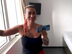 Chubby Asian whore deserves to be a professional dick fucker