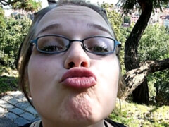 素人, ブロンド, フェラチオ, ドレス, 自家製, キス, ティーン, オッパイの