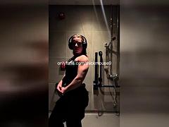 Leie, Schmuddelige sprache, Fingern, Freundin, Sporthalle, Hd, Rau, Sport