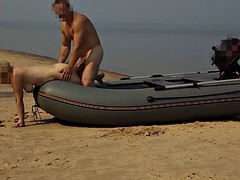 Amateur, Plage, Gros seins, Exhib, Hard, Muscle, De plein air, Public