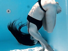 18, 美女, デカパイ, 茶髪の, 小柄, 一人, ティーン, 水中