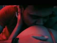 Enthousiasteling, Grote mammen, Bruinharig, Rondborstig, Stel, Erotisch, Indisch, Natuurlijke tieten