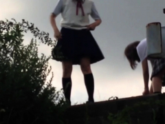 Kinky asian teens peeing