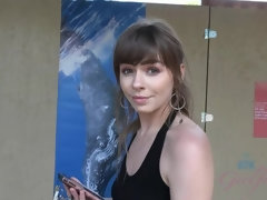 Doigter, Exhib, Petite amie, Orgasme, De plein air, Pov, Public, Allumeuse