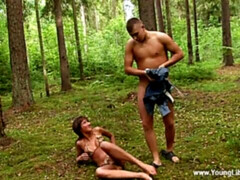 Blonde, Sucer une bite, En levrette, Doigter, Léchez, De plein air, Adolescente, Nénés