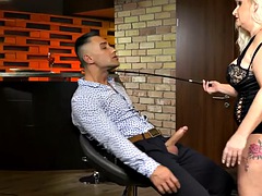 Grosse bite, Gros seins, Mamie, Talons, Cuir, Mature