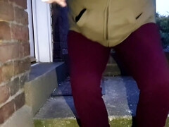 Public Wetting - And Spending A Whole Day In Pissy Leggings ;)