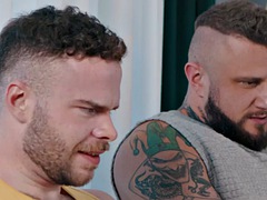 デカチン, フェラチオ, イく瞬間, ゲイ, ジム, 手コキする, 筋肉