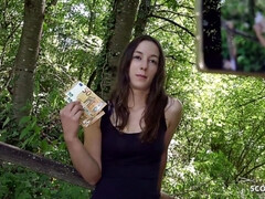 18, アナル, お尻, チン, ドイツ人, アウトドア, 小柄, 現実