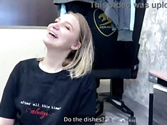 Leie, Schönheit, Blondine, Paar, Schmuddelige sprache, Domination, Selbstgemacht, Nackt