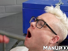 Horny dude rams his dick in a white mans mouth