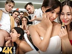 18, バイセクシャル, 結婚, 浮気者, Hd, レズビアン, 公共, 結婚式