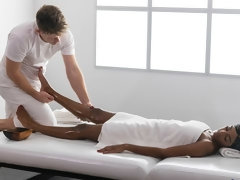 お尻, フェラチオ, 茶髪の, バック, マッサージ, 裸, ティーン, オッパイの