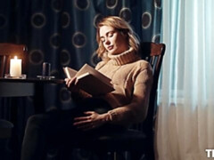 Blond, Gapende, Handbeurt, Masturbatie, Geschoren, Mager, Alleen, Tiener