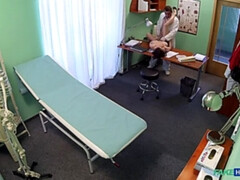 Engañando, Pareja, Médico, Estilo perrito, Enfermera, Oficina, Uniforme, Voyeur