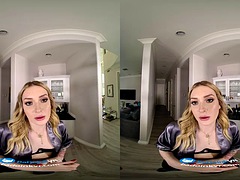 Petite Blonde Charlotte Sins With You In The Kitchen VR Porn