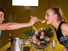 An innocent blonde babe Scarlett Scott likes intensive anal fuck