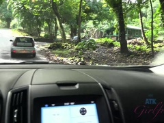 フェラチオ, 茶髪の, 口内発射, 露出狂, 彼女, 喫煙, オッパイの, 濡れ