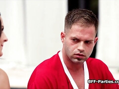 18 años, Verga grande, Polla, Cuadrupleta, Grupo, Sexo duro, Realidad, Adolescente