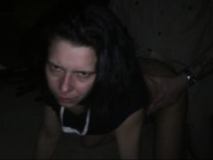 Leie, Blasen, Braunhaarige, Hundestellung, Öffentlich, Realität