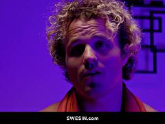 Blond, Pijpbeurt, Sperma shot, Harig, Hd, Tiener