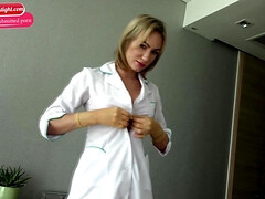 Lucky Female Doctor gets her tight pussy stuffed with a big dick