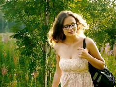 Amateur, Brunette brune, Tchèque, Papa, Européenne, Hd, De plein air, Adolescente