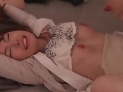 アジア人, お尻, フェラチオ, 気狂い, 乱交, 小柄, オマンコ, ティーン