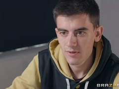 デカパイ, ブロンド, ヨーロピアン, 眼鏡, ヒール, 淫乱熟女, オマンコ, 教師