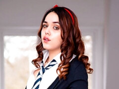 Kont, Grote kont, Bruinharig, Latijnse vrouw, Man man vrouw, Kousen, Tiener, Trio