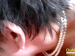 美人, ブロンド, 茶髪の, 巨乳な, お婆さん, レズビアン, オナニー, 熟年