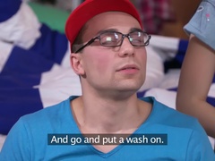 Enthousiasteling, Slaapkamer, Grote mammen, Blond, Zoenen, Likken, Natuurlijke tieten, Tieten likken