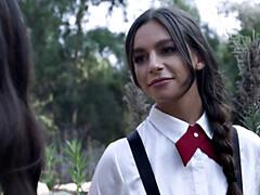 Kinky tattooed babe tribbing with inked GF after class