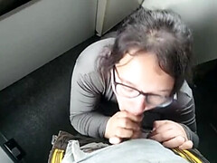 Asian teen Kimiko Fox rips boxers for rough lunch break fuck at work