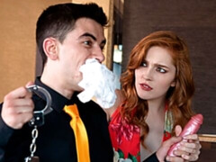 Enthousiasteling, Grote lul, Hondjeshouding, Flexibiel, Geschoren, Mager, Tiener, Tieten likken