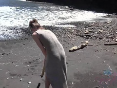 Flashen, Im freien, Pov, Öffentlich, Muschi, Rasiert, Dürr, Titten