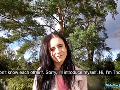 Public agent jaw-dropping dark haired lady fucks and sucks to make ex envious