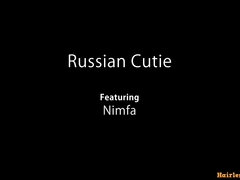 Cute skinny 18-year-old Nimfa enjoys herself and the music