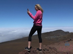 素人, ビーチ, デカ尻, ブロンド, 彼女, オナニー, オマンコ, 喫煙