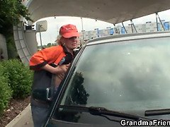 Blondine, Tschechisch, Reif, Im freien, Öffentlich, Realität, Flotter dreier