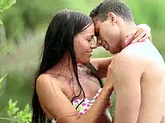 Braunhaarige, Spermaladung, Fingern, Im freien