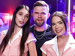 デカ尻, デカチン, デカパイ, フェラチオ, バック, 女 人男 人, ガリガリ, ティーン