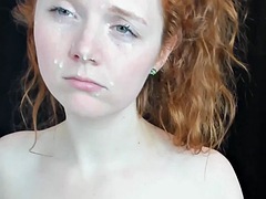 美女, フェティッシュ, 異人種間, オナニー, 赤毛, 一人, オッパイの, おもちゃ
