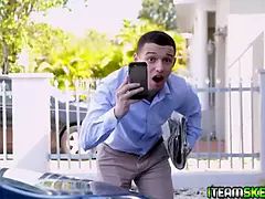 デカ尻, デカチン, フェラチオ, 茶髪の, Hd, 怪物, ラフ, 叫ぶ