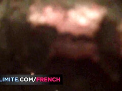 美女, デカ尻, デカチン, ブロンド, フェラチオ, カップル, フランス人, ストッキング