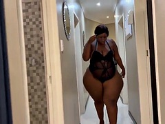 Chica, Gorda, Negro, Ébano, Solo